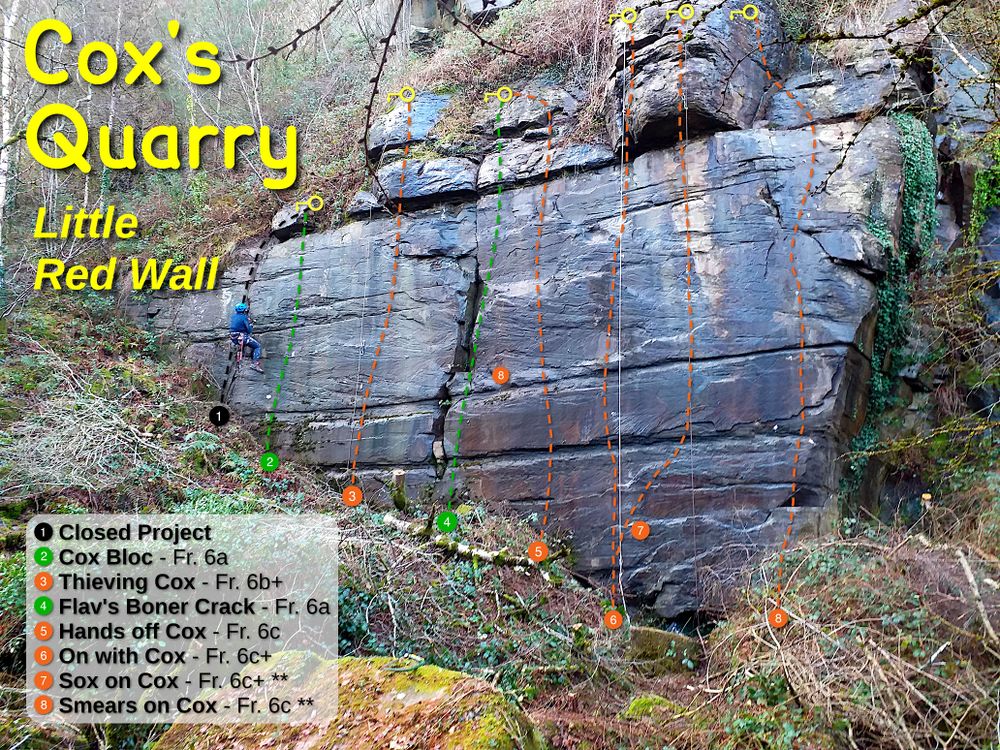 Topo for Cox's Quarry - Little Red Wall