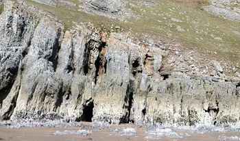 Catacomb Gully and (at beach level), the Four Gullies