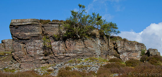 crag shot of the Upper Gap - Right Outcrop