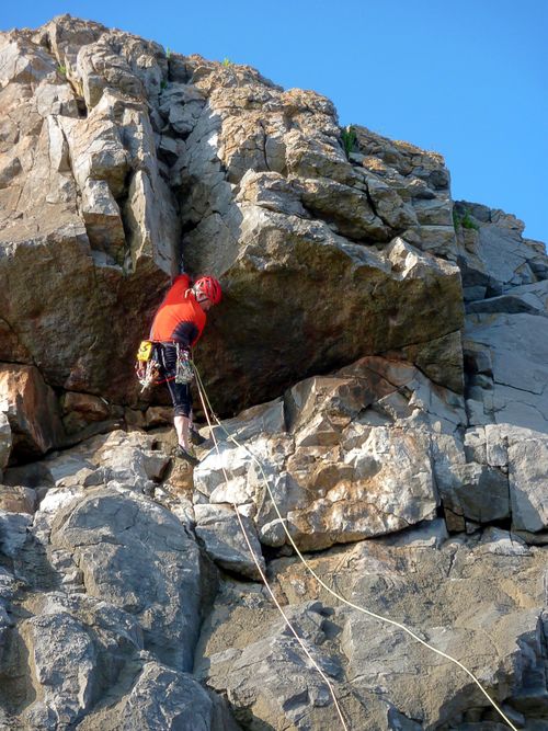 Gwyn Evans on the First Ascent of "Needs Must" at Blackhole Crag, Gower, South Wales